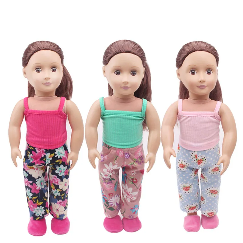 Doll clothes 3 color Vest set + printed trousers pants toy accessories 18 inch Girl doll and 43 cm baby doll c302
Doll clothes 3 color Vest set + printed trousers pants toy accessories 18 inch Girl doll and 43 cm baby doll c302