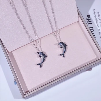 Hot New 925 Sterling Silver Dolphin Necklace Silver Color Pendant & Chain For Women Gift Lovely Cute Animal Charm Jewelry
Hot New 925 Sterling Silver Dolphin Necklace Silver Color Pendant & Chain For Women Gift Lovely Cute Animal Charm Jewelry