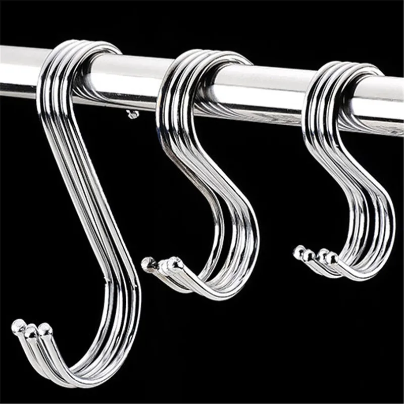 1 to 10pcs Powerful Stainless Steel S Shaped Hanger Hook Kitchen Bathroom Clothing Hanger Hooks Railing meat Hooks Pot Hanging
1 to 10pcs Powerful Stainless Steel S Shaped Hanger Hook Kitchen Bathroom Clothing Hanger Hooks Railing meat Hooks Pot Hanging