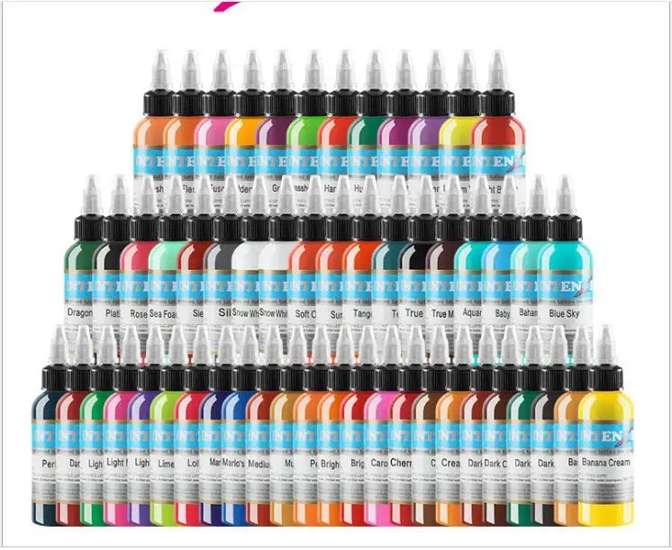 54colors Natural Plant Tattoo Pigment Permanent Makeup Bottle 30ml attoos Ink Pigment For Body Professional Beauty Art Supplies
54colors Natural Plant Tattoo Pigment Permanent Makeup Bottle 30ml attoos Ink Pigment For Body Professional Beauty Art Supplies