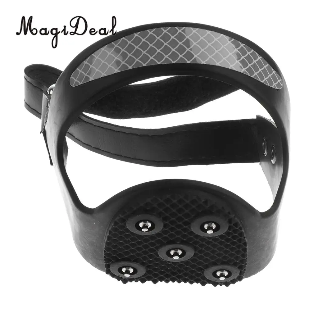 MagiDeal Strap-On Heel Traction Cleats Grips Ice Snow Crampons Anti Slip Grippers, Easily Attaches Over Heel of Shoe/Boot