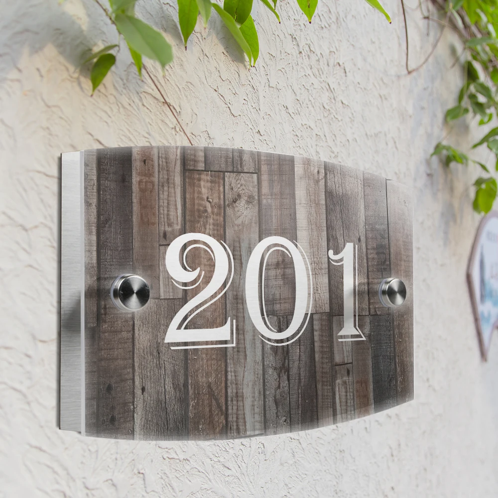 Wood grain Personalized Modern House Number Door Sign Plaque Street Acrylic Matte Glass TOP
Wood grain Personalized Modern House Number Door Sign Plaque Street Acrylic Matte Glass TOP