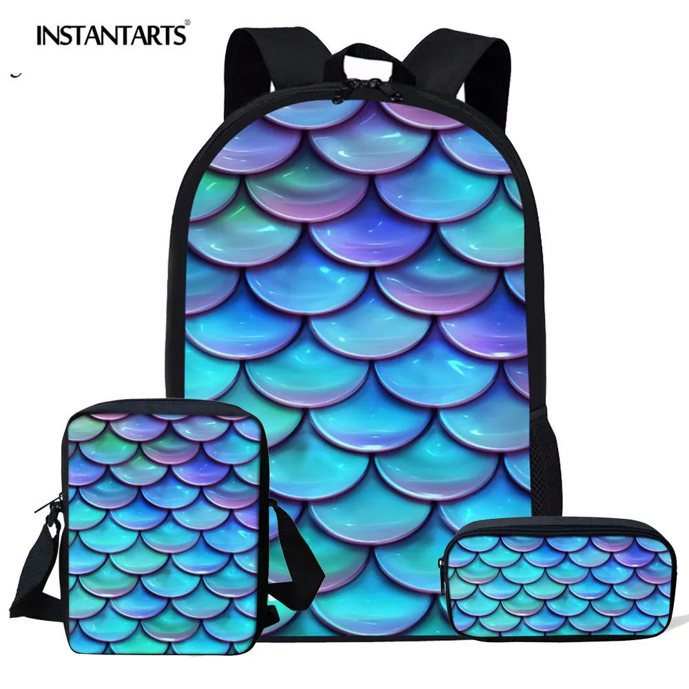 Coloranimal Mermaid Fish-Scales Women Backpack 3pcs Set Middle/High Student Shool Bags 3D Print Children Shoulder Book Bags Kid
Coloranimal Mermaid Fish-Scales Women Backpack 3pcs Set Middle/High Student Shool Bags 3D Print Children Shoulder Book Bags Kid