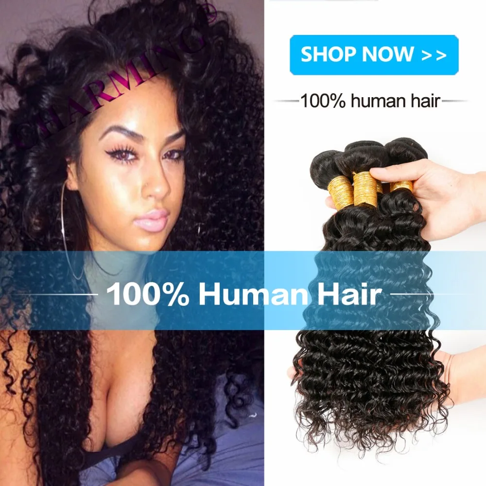 Charming 8a Grade Virgin Unprocessed Human Hair Malaysian Virgin Hair Deep Wave 1Bundle Human Hair Weave Sale Natural Hair
