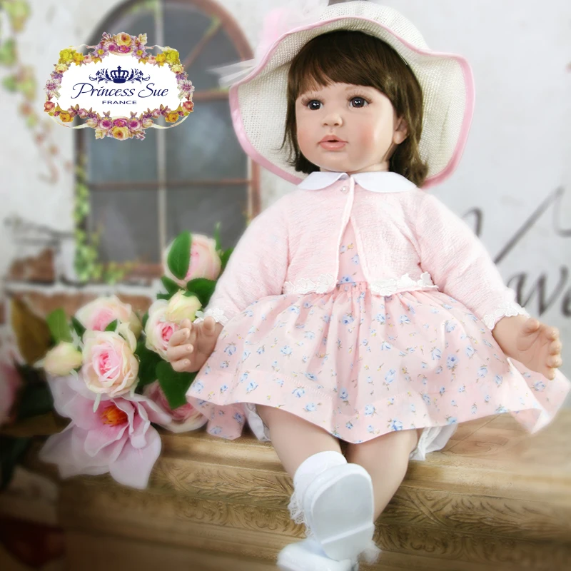 Pursue 24"/60cm Silicone Dolls Reborn Beautiful Girl Like Real Princess Curly Brown Hair Soft Body Weighted for Cuddle Girl Gift
Pursue 24"/60cm Silicone Dolls Reborn Beautiful Girl Like Real Princess Curly Brown Hair Soft Body Weighted for Cuddle Girl Gift
