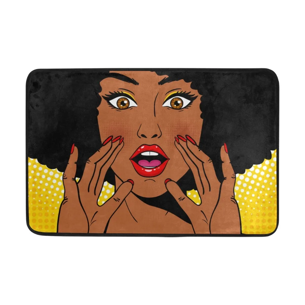 Pop Art Face Sexy Surprised African Woman Area Floor Mat kids Children Play Solid Home Decorator Doormat Non-Slip Carpet Rugs
Pop Art Face Sexy Surprised African Woman Area Floor Mat kids Children Play Solid Home Decorator Doormat Non-Slip Carpet Rugs