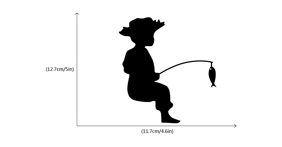魚 2 少年釣りシルエットスイッチステッカー漫画動物ビニールの壁のステッカー家の装飾家の壁紙 Aliexpress