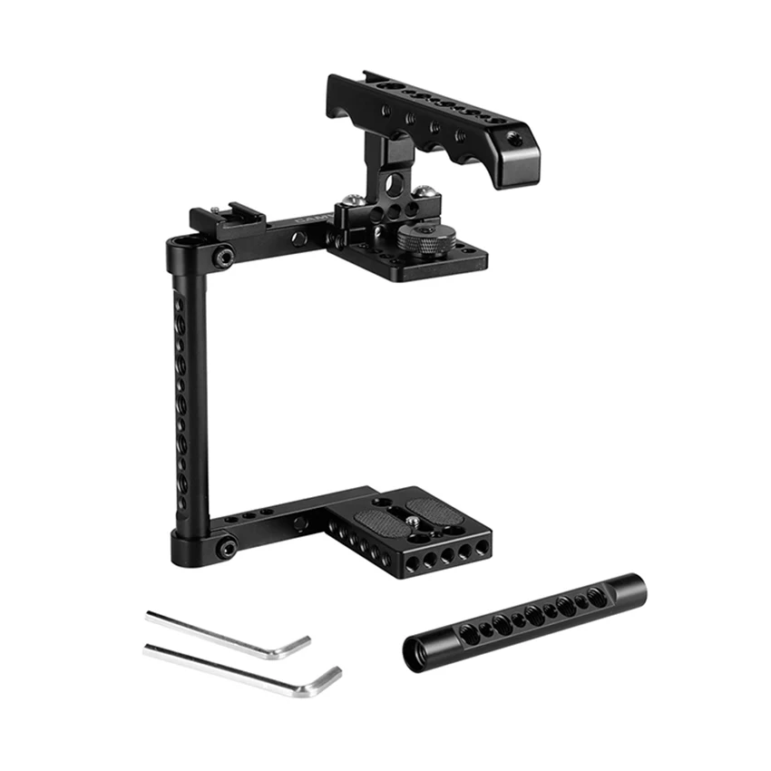 CAMVATE Camera Cage Kit With Top Cheese Handle & Shoe Mount For 600D 70D 80D (Left-hand Mounted) C2181
CAMVATE Camera Cage Kit With Top Cheese Handle & Shoe Mount For 600D 70D 80D (Left-hand Mounted) C2181