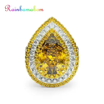 Rainbamabom Luxury Genuine 925 Sterling Silver Water Drop Cut Citrine Gemstone Party Cocktail Ring Jewelry Wholesale Size 5-10
Rainbamabom Luxury Genuine 925 Sterling Silver Water Drop Cut Citrine Gemstone Party Cocktail Ring Jewelry Wholesale Size 5-10