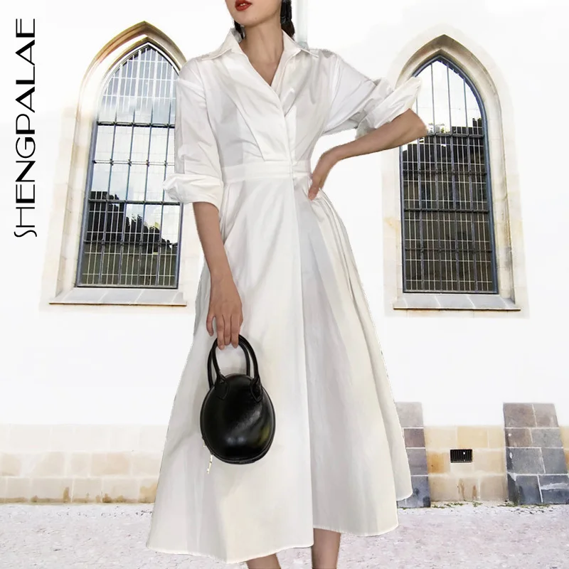 SHENGPALAE 2019 Turn-down Collar Long Sleeve Vinatge Vestidos High Quality Wholesale Spring Summer Thin Waist Women Dress FQ077
SHENGPALAE 2019 Turn-down Collar Long Sleeve Vinatge Vestidos High Quality Wholesale Spring Summer Thin Waist Women Dress FQ077