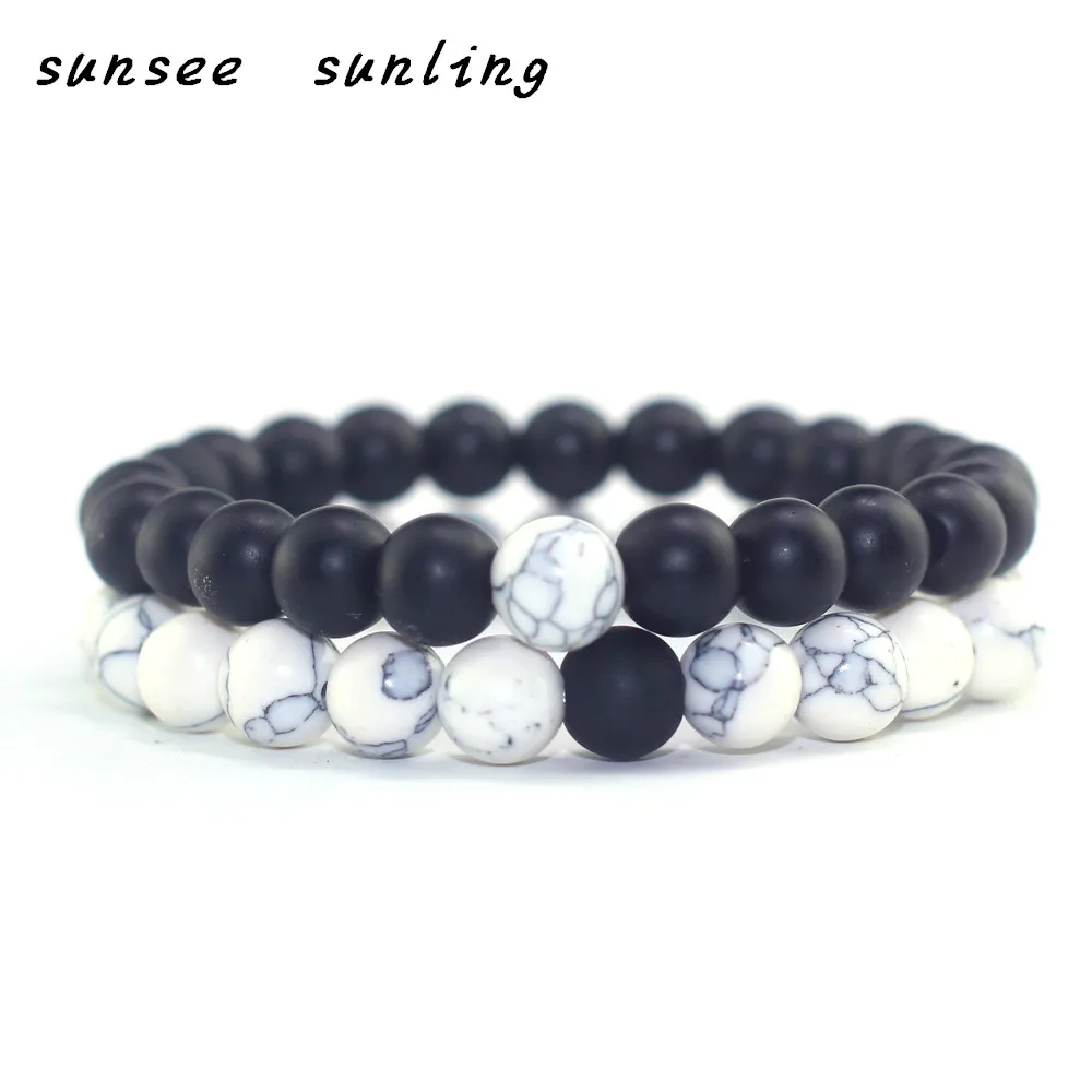 2Pcs Female Bracelets Bangles Set Classic Beaded Women Bracelets Natural Stone White Black Yin Yang Distance Women Bracelet
2Pcs Female Bracelets Bangles Set Classic Beaded Women Bracelets Natural Stone White Black Yin Yang Distance Women Bracelet