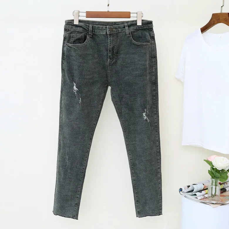 New Spring Autumn Women's High Waist Jeans Pencil Stretch Ripped Holes Denim Pants Female Casual Trousers Plus Size XL-5XL
New Spring Autumn Women's High Waist Jeans Pencil Stretch Ripped Holes Denim Pants Female Casual Trousers Plus Size XL-5XL