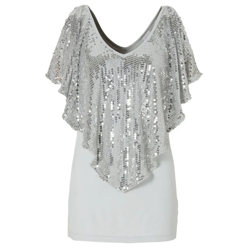 Красивая Женская Блестящая футболка с блестками|glitter t-shirt|sequin womenglitter clothes |