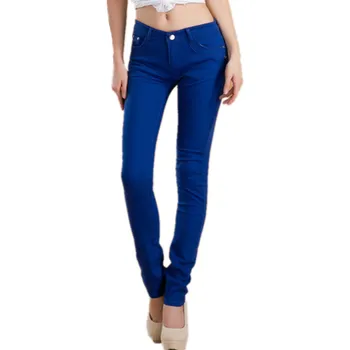 2019 new fashion female slim show thin candycolor pencil denim pants / women's solid color casual carry buttock jeans
2019 new fashion female slim show thin candycolor pencil denim pants / women's solid color casual carry buttock jeans