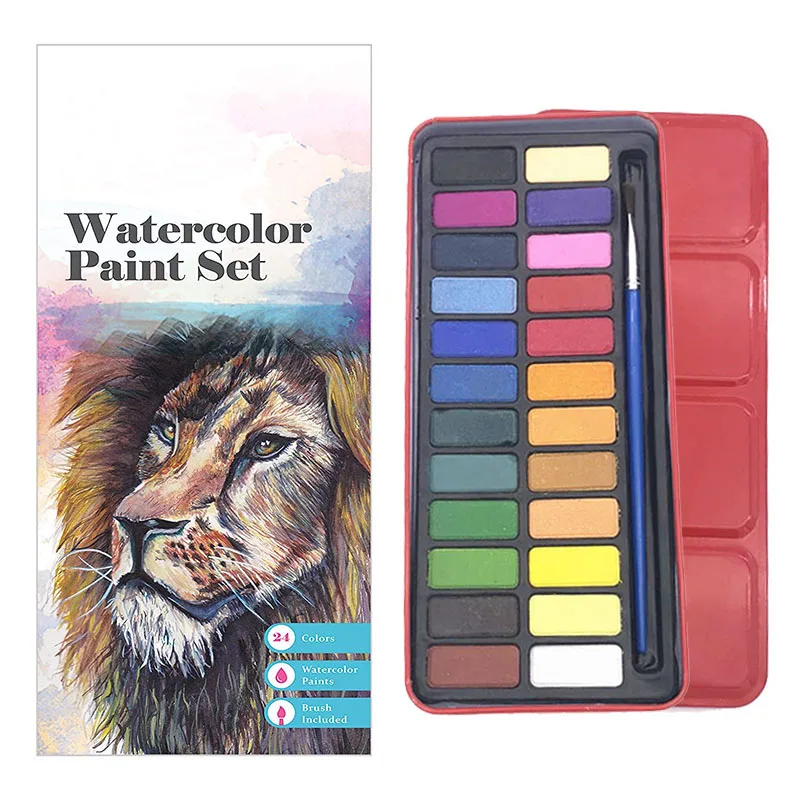 Professional Watercolor Paints Set Solid Watercolor Aquarelle Box Colors Art Painting For Artist Tools Paint Sets 18/24 Colors
Professional Watercolor Paints Set Solid Watercolor Aquarelle Box Colors Art Painting For Artist Tools Paint Sets 18/24 Colors