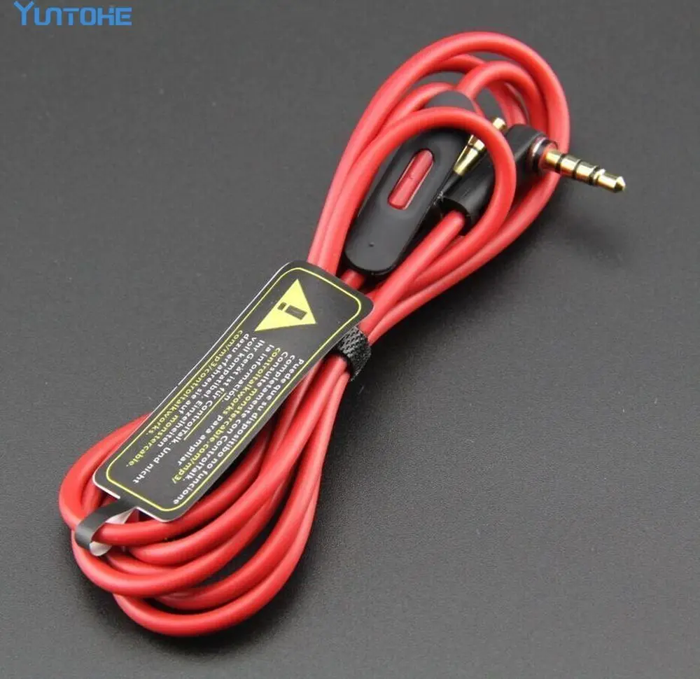 Wholesale Newest 3.5mm Extension AUX Audio Cable Replacement Red Cable for Studio Heaphone with Control Talk with Logo 10pcs/lot
Wholesale Newest 3.5mm Extension AUX Audio Cable Replacement Red Cable for Studio Heaphone with Control Talk with Logo 10pcs/lot