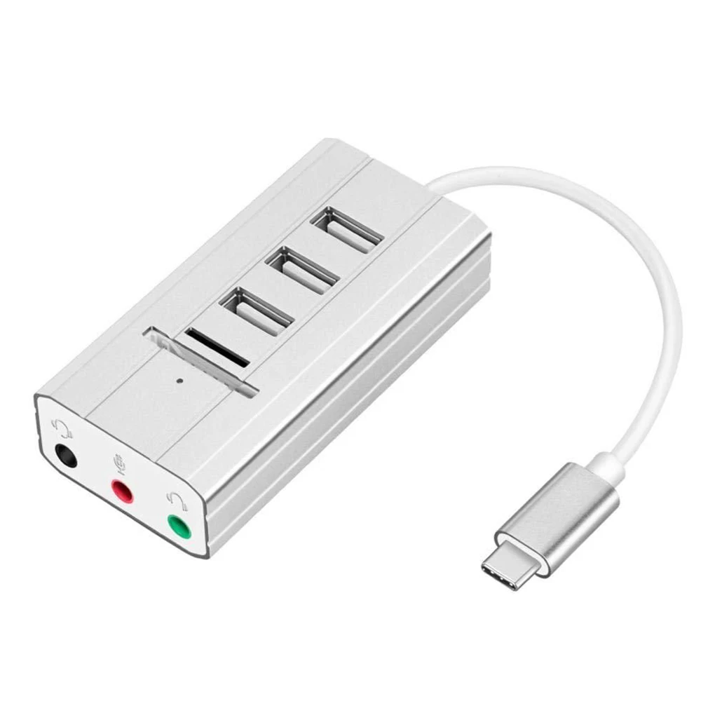 Type C to 3 Port USB 2.0 Hub Multifunctional SD/TF Card Reader Headphone Sound Card Splitter
Type C to 3 Port USB 2.0 Hub Multifunctional SD/TF Card Reader Headphone Sound Card Splitter