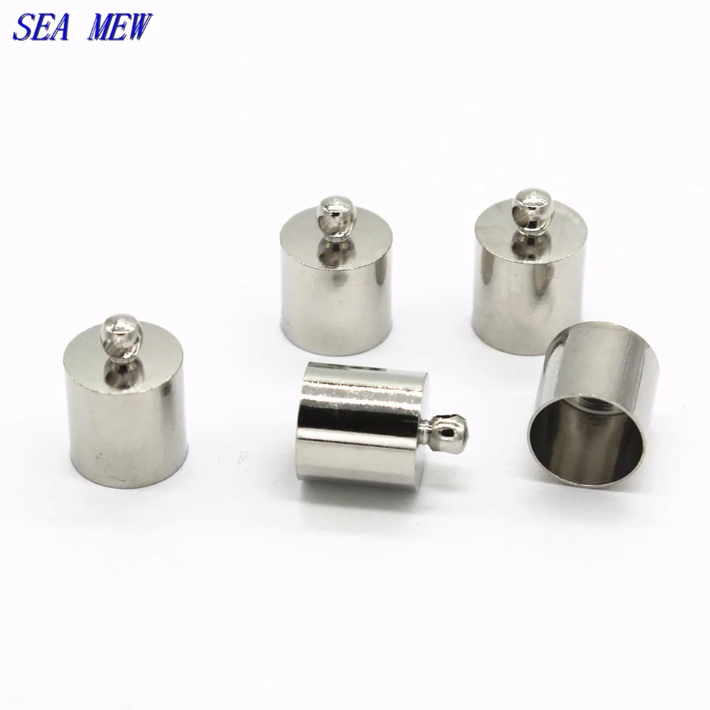 SEA MEW DIY Jewelry Accessories Copper Rhodium Gold Tassel Caps Leather Cord End Caps Clasps For Jewelry Making 100 PCS
SEA MEW DIY Jewelry Accessories Copper Rhodium Gold Tassel Caps Leather Cord End Caps Clasps For Jewelry Making 100 PCS