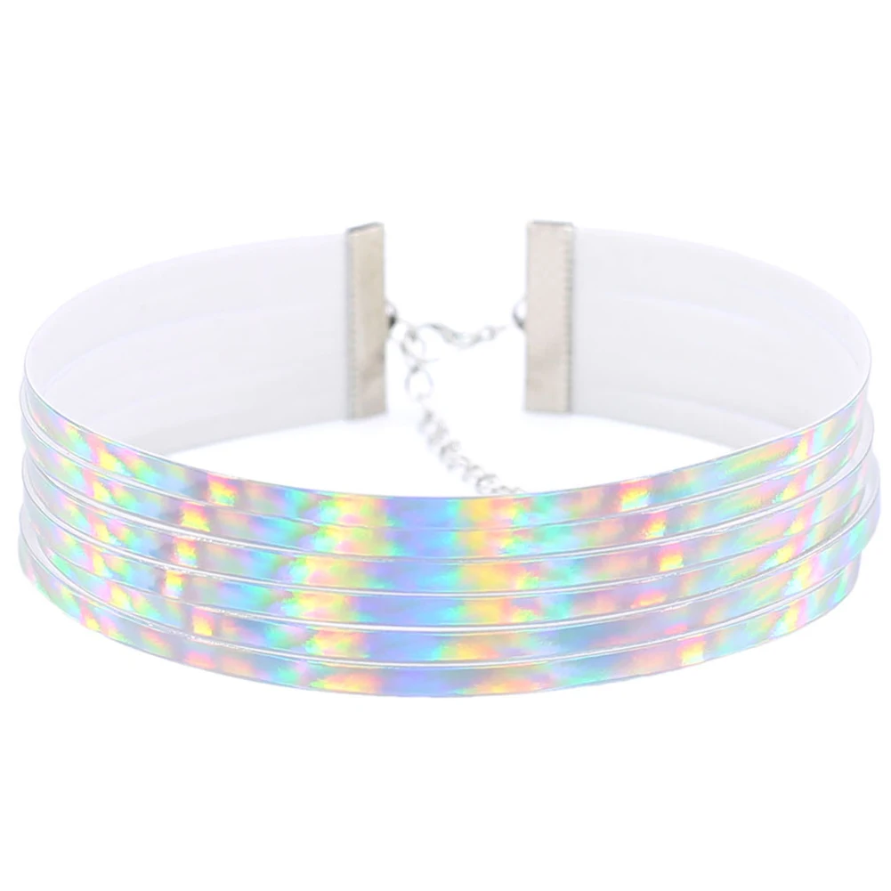 Chic Style Women Multirow 6 Layers Holographic Wide Choker Necklace Club Party
Chic Style Women Multirow 6 Layers Holographic Wide Choker Necklace Club Party