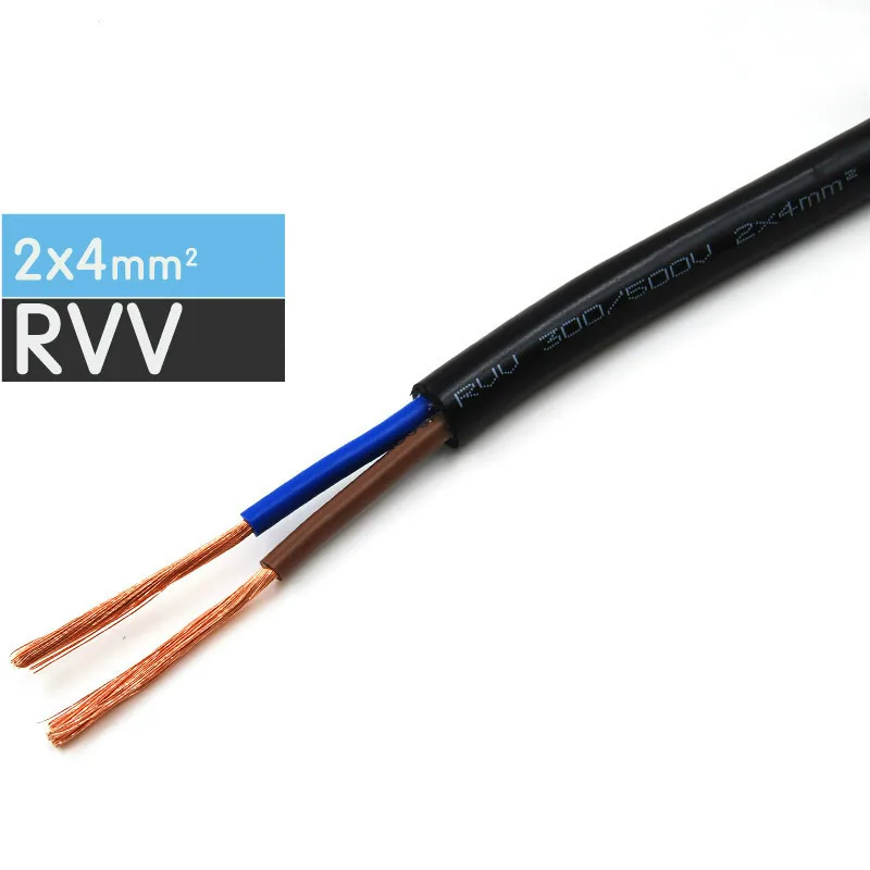 1/10/50/100 Meters Black RVV-2*4mm Square Soft Sheathed Cable Control Power Line Monitor power cord Copper Electronic Wire
1/10/50/100 Meters Black RVV-2*4mm Square Soft Sheathed Cable Control Power Line Monitor power cord Copper Electronic Wire