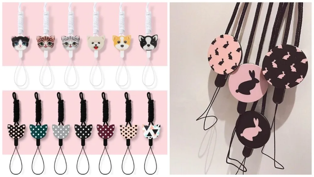 New Mobile Phone Lanyard Cartoon rabbit cats cute head Key Lanyard Mobile Keychains Neck Straps Anti-theft Mobile Phone Chain
New Mobile Phone Lanyard Cartoon rabbit cats cute head Key Lanyard Mobile Keychains Neck Straps Anti-theft Mobile Phone Chain