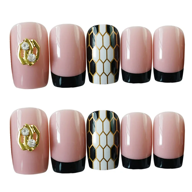 24pcs Shiny Pink Hybrid Nails for Women 3D Metal Crystal Inlay Medium length Full Nail Tips Fake Nails Finger Acrylic False Nail
24pcs Shiny Pink Hybrid Nails for Women 3D Metal Crystal Inlay Medium length Full Nail Tips Fake Nails Finger Acrylic False Nail