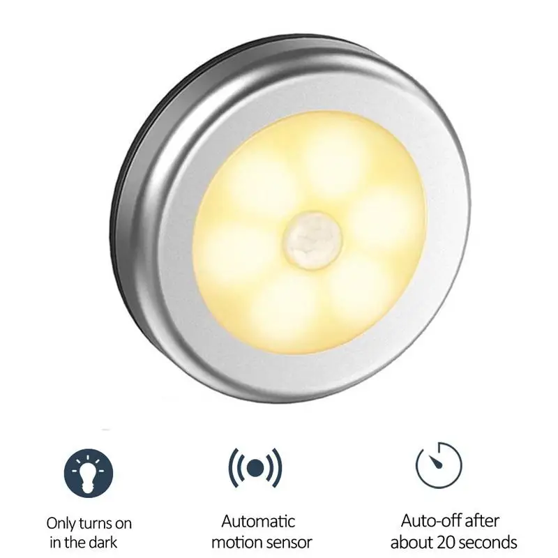 6 LED Motion Sensor Night Light Auto On/Off Wireless Closet Infrared Motion Detector Wall Lamp Battery Powered Sensor Night lamp
6 LED Motion Sensor Night Light Auto On/Off Wireless Closet Infrared Motion Detector Wall Lamp Battery Powered Sensor Night lamp