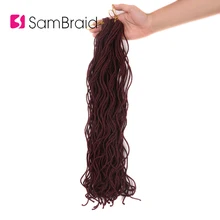 SAMBRAID Natural Faux Curly Locs Crochet Braids Curly Crochet Hair Extensions 20 Inch Soft Dreadlocks Hair Synthetic Hair
SAMBRAID Natural Faux Curly Locs Crochet Braids Curly Crochet Hair Extensions 20 Inch Soft Dreadlocks Hair Synthetic Hair