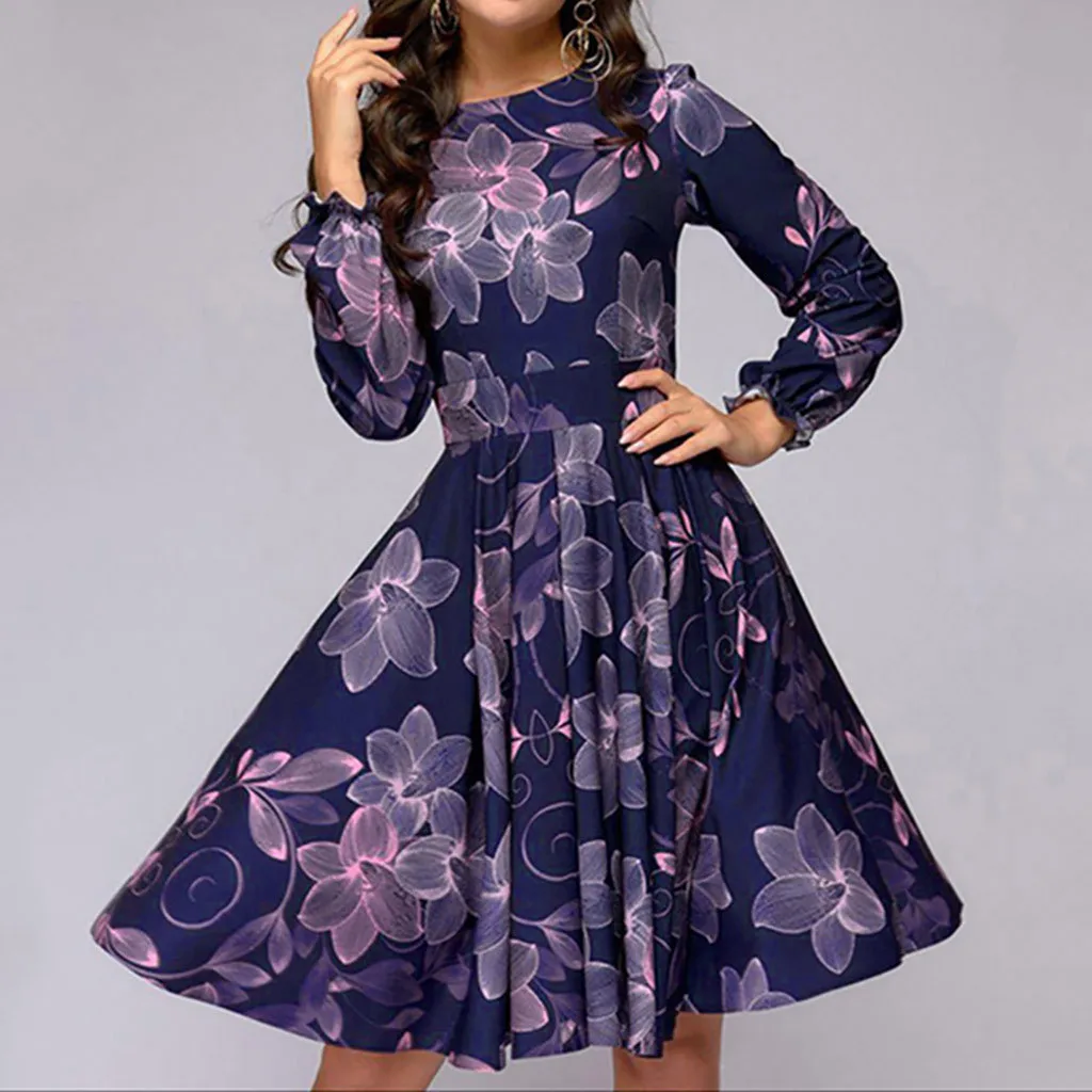 Vintage Boho Dress Women Floral Print Long Sleeve Party Dress Summer Elegant Dress 2019 Ladies Dresses Sukienki Women Clothes
Vintage Boho Dress Women Floral Print Long Sleeve Party Dress Summer Elegant Dress 2019 Ladies Dresses Sukienki Women Clothes