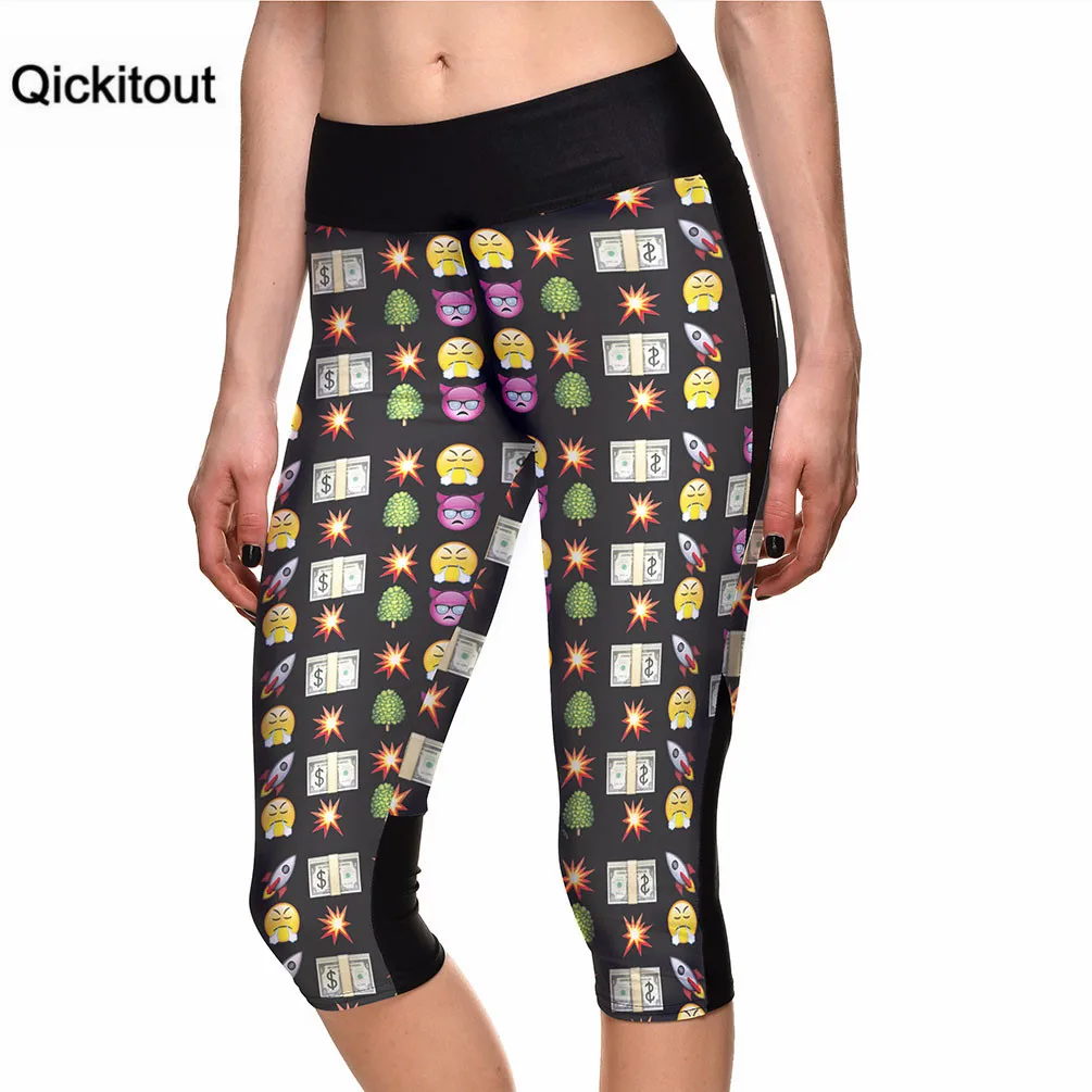 Qickitout 2016 Fashion Summer Womens 7 Point Pants Expression Digital Print High Waist Side Pocket Pant Size S-4XL
Qickitout 2016 Fashion Summer Womens 7 Point Pants Expression Digital Print High Waist Side Pocket Pant Size S-4XL