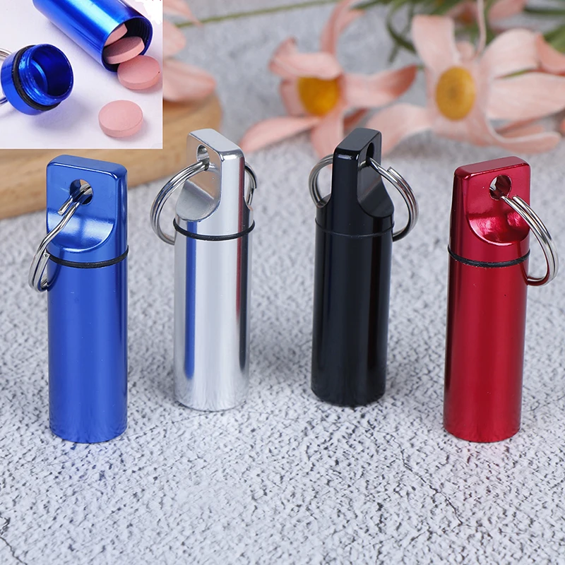 Metal Keychain Aluminum Pill Box Case Bottle Cache Drug Holder Container Waterproof Medicine Pill Cases Box Health Care
Metal Keychain Aluminum Pill Box Case Bottle Cache Drug Holder Container Waterproof Medicine Pill Cases Box Health Care