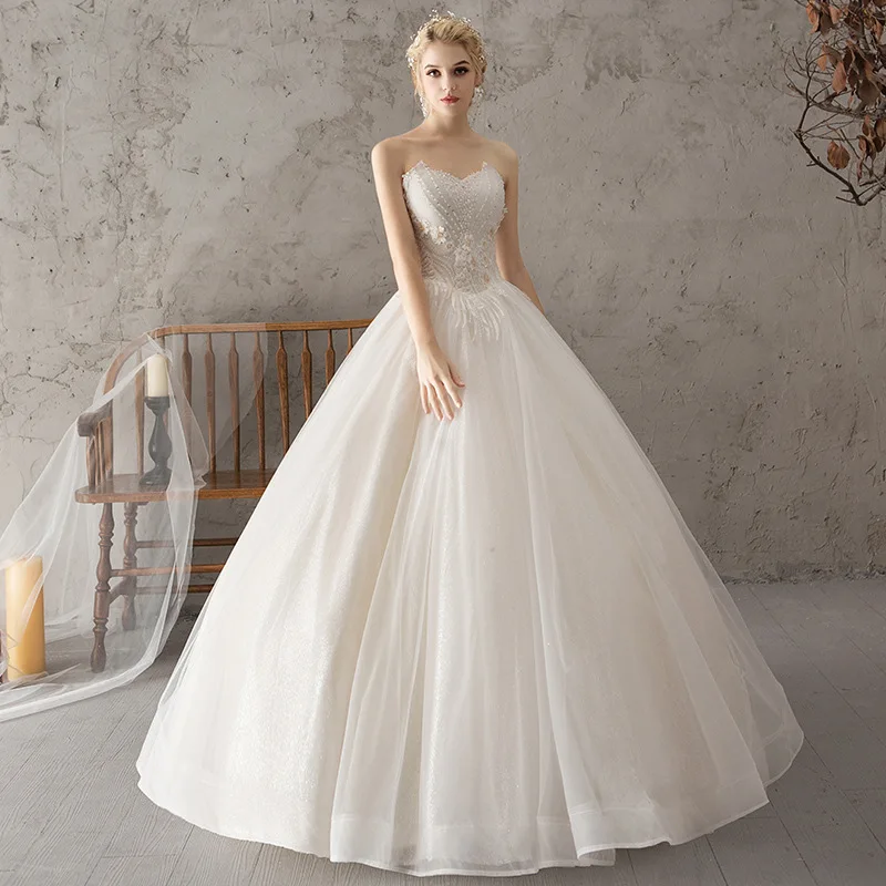 Do Dower 2019 New Luxury Strapless Wedding Dress Classic Beadwork Backless Bride Gown Princess Can Custom Made Wedding Dress L
Do Dower 2019 New Luxury Strapless Wedding Dress Classic Beadwork Backless Bride Gown Princess Can Custom Made Wedding Dress L