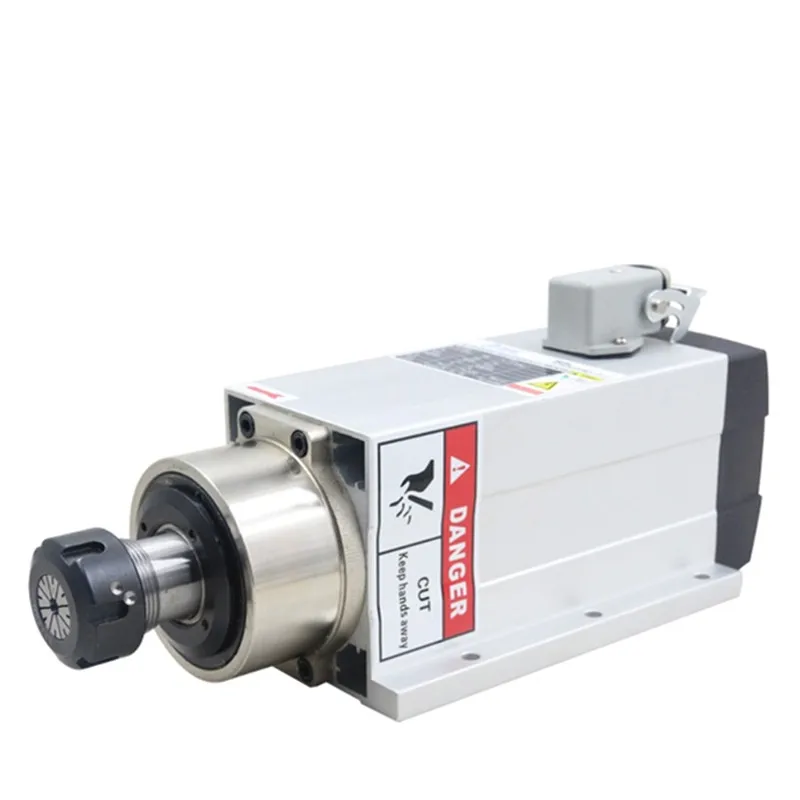 Square 2.2kw Air cooled spindle motor 18000rpm ER25 220V/380V,4 Ceramic bearing,CNC Engraving milling grind
Square 2.2kw Air cooled spindle motor 18000rpm ER25 220V/380V,4 Ceramic bearing,CNC Engraving milling grind