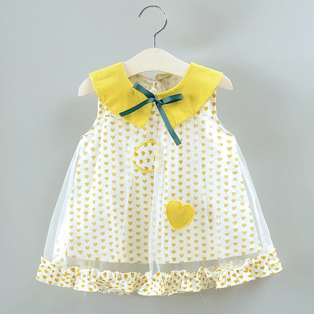 Summer Small Fresh Toddler Kid Baby Girl Dot Heart Printed Sleeveless Tulle Party Princess Dress Kids Casual Clothing 2019
Summer Small Fresh Toddler Kid Baby Girl Dot Heart Printed Sleeveless Tulle Party Princess Dress Kids Casual Clothing 2019