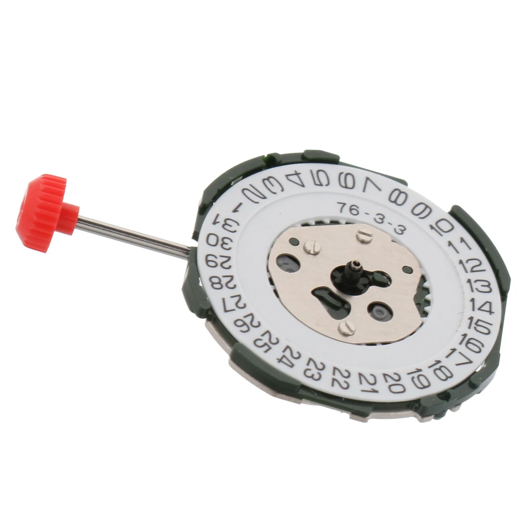 2pcs Durable Metal Quartz Watch Movement with date Battery for MIYOTA 2035