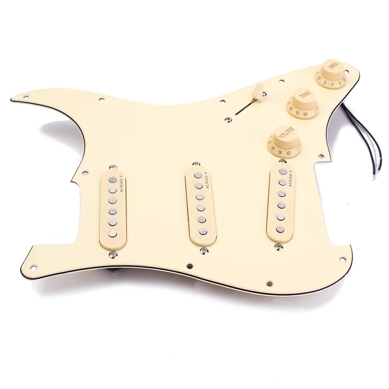 new 3-ply SSS PVC Pickguard with 3 ALNICO V Single Coil Pickups 5-Way Switch for Electric Guitar FK88
new 3-ply SSS PVC Pickguard with 3 ALNICO V Single Coil Pickups 5-Way Switch for Electric Guitar FK88