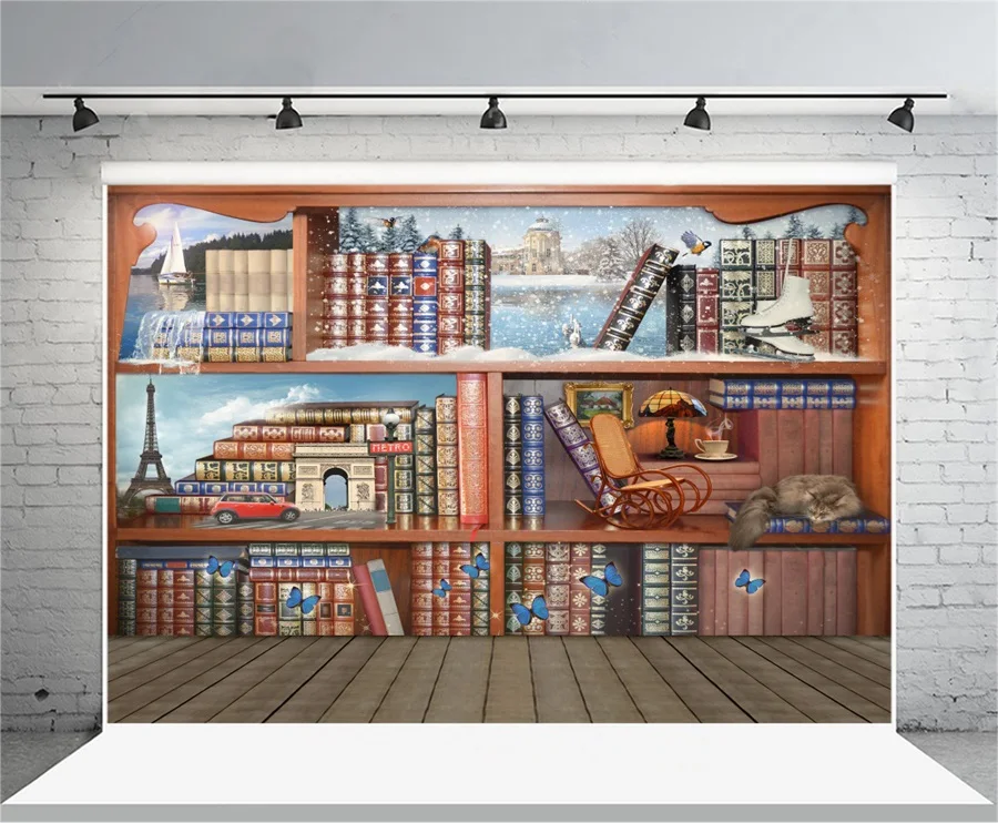 Laeacco Fantasy Bookshelf World Wooden Floor Photography Backdrops Vinyl Custom Photographic Backgrounds For Photo Studio
Laeacco Fantasy Bookshelf World Wooden Floor Photography Backdrops Vinyl Custom Photographic Backgrounds For Photo Studio
