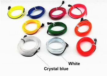 2M / Lot 9 Colors Car Styling White Crystal Blue Flexible Neon Light EL Wire Rope Tube Cold Lamp Party Wedding Decoration Strip
2M / Lot 9 Colors Car Styling White Crystal Blue Flexible Neon Light EL Wire Rope Tube Cold Lamp Party Wedding Decoration Strip