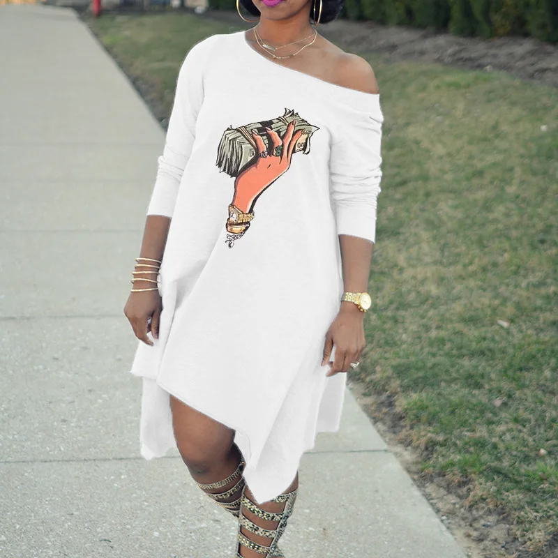 2019 New Sexy Women Dresses Personality US Dollar Printing Irregular Plus Size T Shirts Dress S-XXXL
2019 New Sexy Women Dresses Personality US Dollar Printing Irregular Plus Size T Shirts Dress S-XXXL