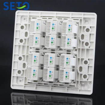 SeTo 120 Type 12 Ports RJ11 Cat3 Telephone Socket Panel Outlet Wall Plate Keystone Faceplate
SeTo 120 Type 12 Ports RJ11 Cat3 Telephone Socket Panel Outlet Wall Plate Keystone Faceplate