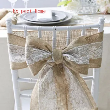 15 * 240cm Nature Elegant Burlap Lace Chair Sashes Jute Chair Bow Tie For Rustic Wedding Event Decoration
15 * 240cm Nature Elegant Burlap Lace Chair Sashes Jute Chair Bow Tie For Rustic Wedding Event Decoration