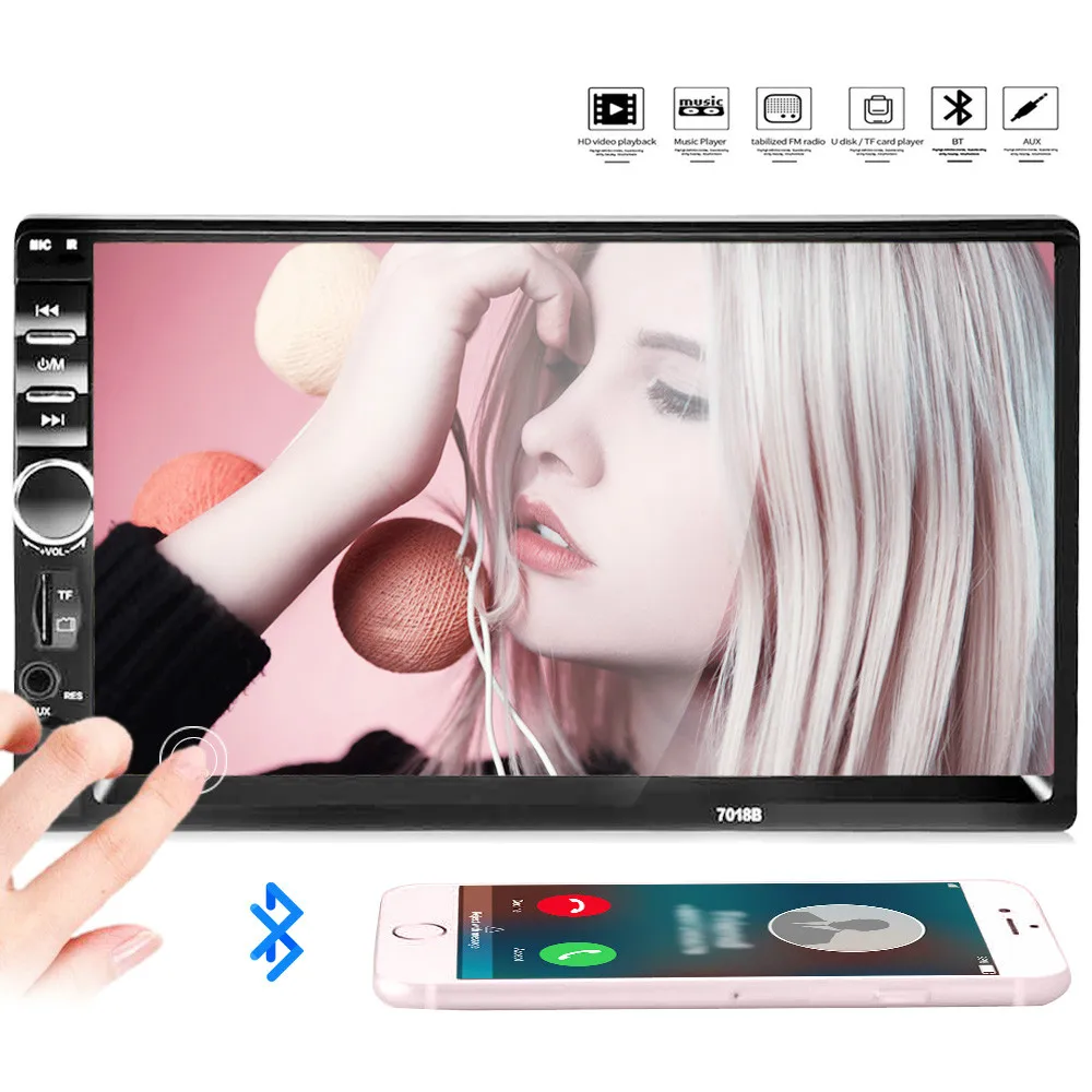 7018B universal car multi-function player Car radio recorder touch screen Car audio rearview mirror Bluetooth multimedia player
7018B universal car multi-function player Car radio recorder touch screen Car audio rearview mirror Bluetooth multimedia player