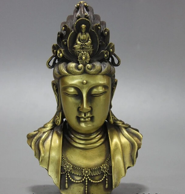 S0923 China Buddhism Pure Brass Copper Kwan-yin Guanyin Head Bodhisattva Buddha Statue D0318
S0923 China Buddhism Pure Brass Copper Kwan-yin Guanyin Head Bodhisattva Buddha Statue D0318