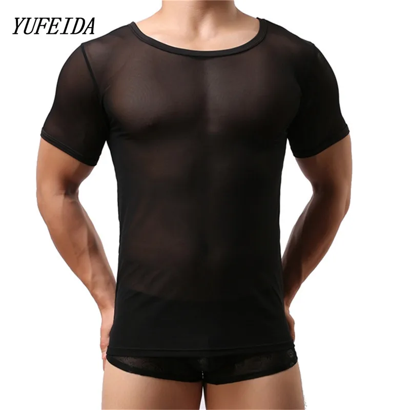 Sexy Men Tops Sportwear Transparent Sheer See Through Mesh Short Sleeves T shirt Tops Undershirt Casual Solid Color Tess Shirt
Sexy Men Tops Sportwear Transparent Sheer See Through Mesh Short Sleeves T shirt Tops Undershirt Casual Solid Color Tess Shirt