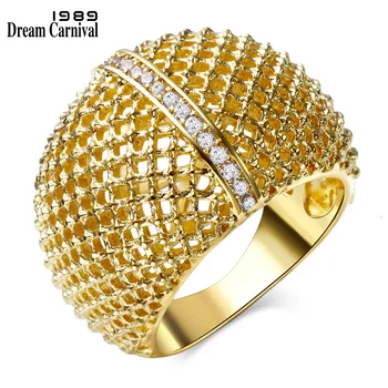 Dreamcarnival1989 Trendy jewelry Full Macrame Rhodium or Gold-color White Cubic Zirconia Rings for women bague femme SJ23337
Dreamcarnival1989 Trendy jewelry Full Macrame Rhodium or Gold-color White Cubic Zirconia Rings for women bague femme SJ23337