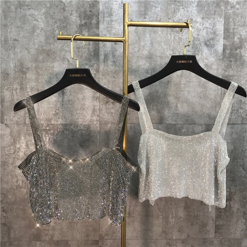 2019 Spring Summer Shiny Full Diamond Chain Rhinestone Design Outside The Strap Diamond Vest
2019 Spring Summer Shiny Full Diamond Chain Rhinestone Design Outside The Strap Diamond Vest