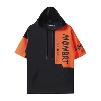 Summer Mens Hooded T Shirt Short Sleeve Black Patchwork Japanese Streetwear Hip Hop Tshirt Men Funny Camisa Masculina Men Tops
Summer Mens Hooded T Shirt Short Sleeve Black Patchwork Japanese Streetwear Hip Hop Tshirt Men Funny Camisa Masculina Men Tops