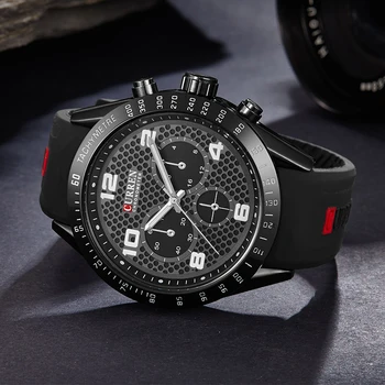 Curren Men's Sports Watches Male Price Analog Waterproof Silicone Quartz Wrist Watch Man Black Clock Men Relogio Masculino 8167
Curren Men's Sports Watches Male Price Analog Waterproof Silicone Quartz Wrist Watch Man Black Clock Men Relogio Masculino 8167