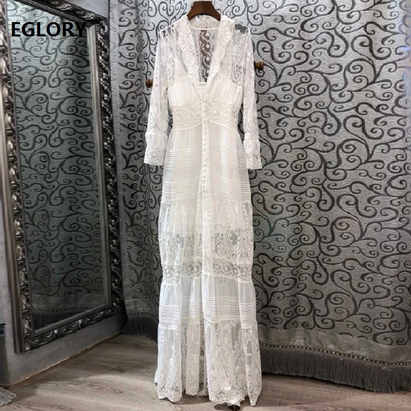 Floor Length Dress 2019 Summer Fashion Wedding Party Women V-Neck Allover Exquisite Embroidery 3/4 Sleeve White Long Bride Dress
Floor Length Dress 2019 Summer Fashion Wedding Party Women V-Neck Allover Exquisite Embroidery 3/4 Sleeve White Long Bride Dress