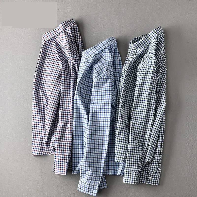 New arrival fashion Small Plaid Oxford Spinning Men Pure Cotton Long Sleeved Young Casual Shirts plus Size M L XL2XL3XL4XL5XL6XL
New arrival fashion Small Plaid Oxford Spinning Men Pure Cotton Long Sleeved Young Casual Shirts plus Size M L XL2XL3XL4XL5XL6XL